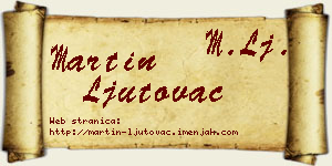 Martin Ljutovac vizit kartica